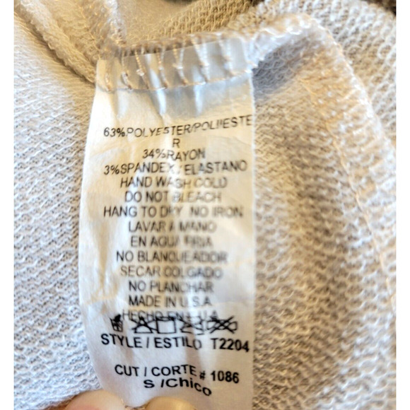 Cowl Neck Long Sleeve Small women's shirt top. Tie Dye with cheetah print. Soft - Picture 5 of 5